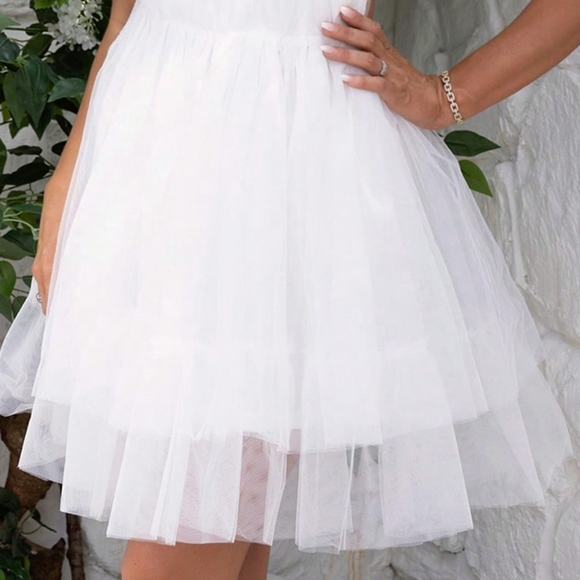 Ethereal Enchantment Halter Mesh Mini - White - Picture 11 of 11